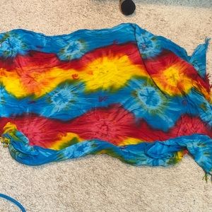 Large rainbow scarf